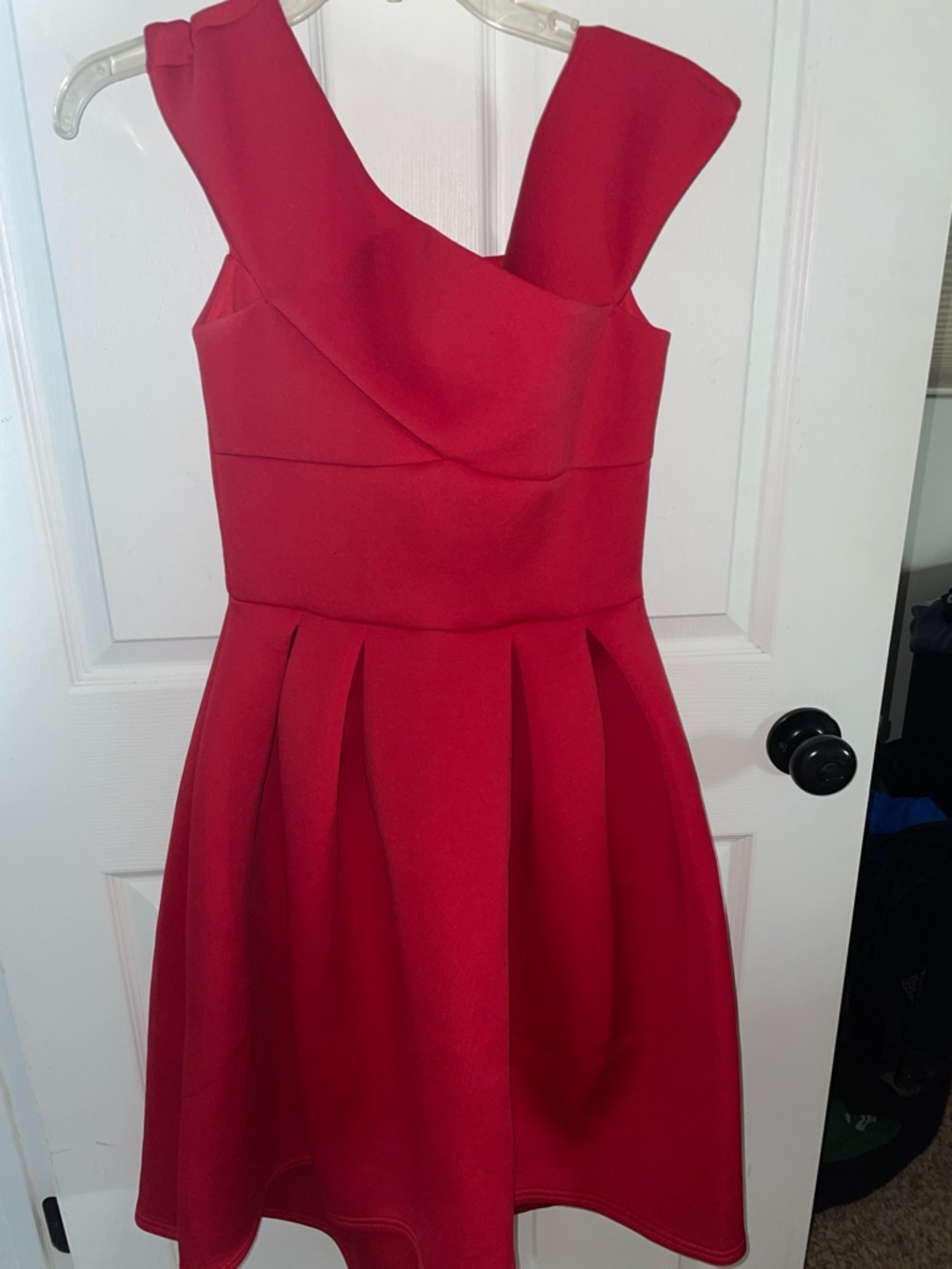 Elegant Red Fit & Flare Dress